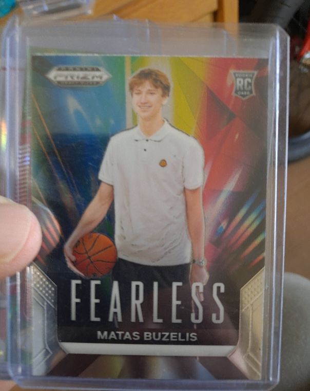 2024 Panini Prizm Draft Picks #14 Matas Buzelis Fearless Silver Prizm Rookie — front