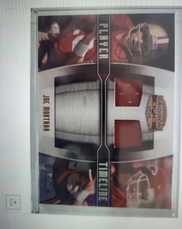 2008 Donruss Gridiron Gear Player Timeline #PT-24 Joe Montana — front