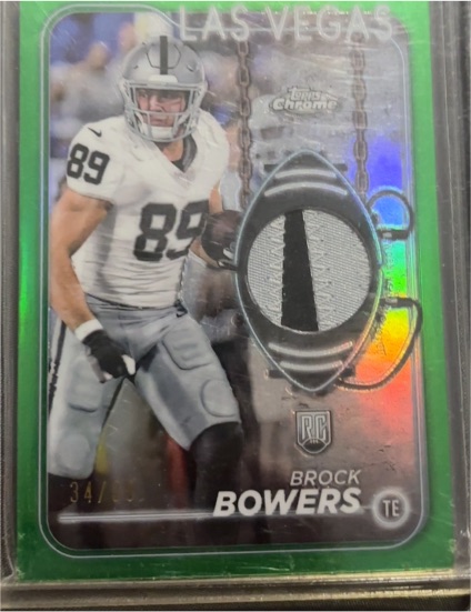 2024 Topps Chrome Rookie Relics #CRR-BB Brock Bowers — front
