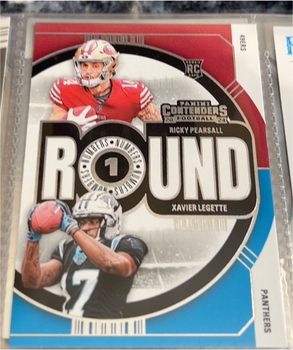 2024 Panini Contenders Round Numbers #8 Ricky Pearsall / Xavier Legette — front