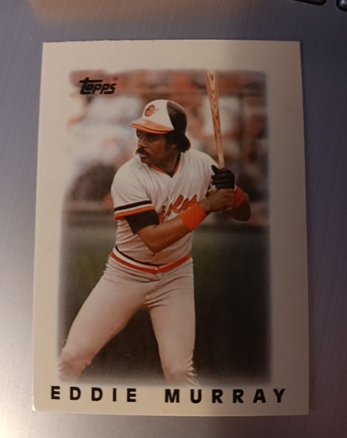 1986 Topps Major League Leaders Minis #1 Eddie Murray — front