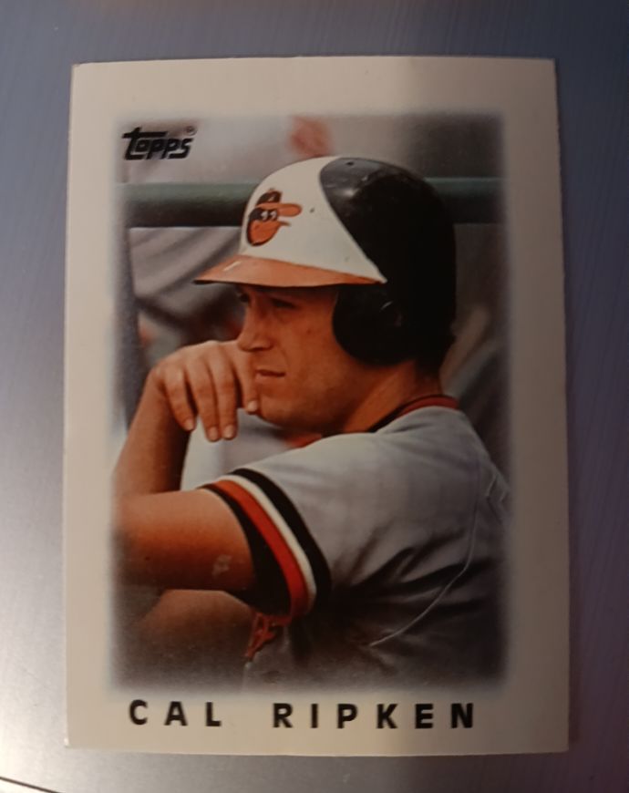 1986 Topps Mini Leaders #2 Cal Ripken Jr. — front