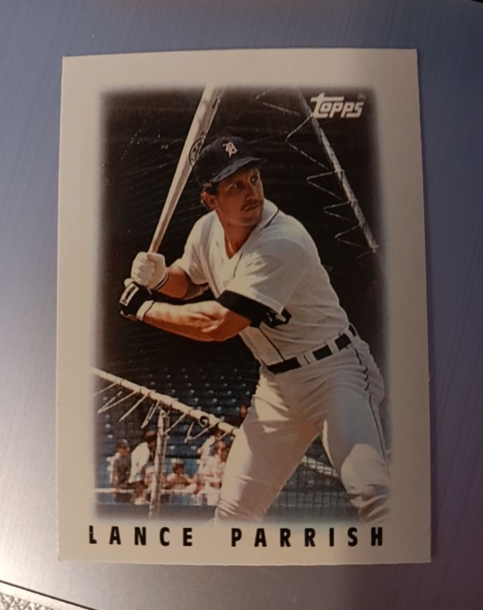 1986 Topps Mini Leaders #15 Lance Parrish — front