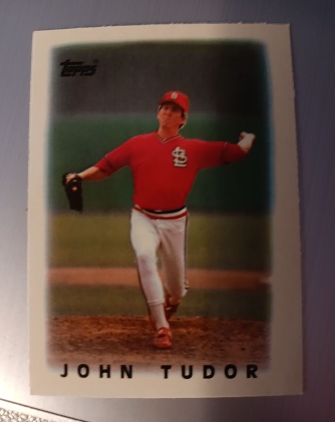 1986 Topps Mini Leaders #64 John Tudor — front