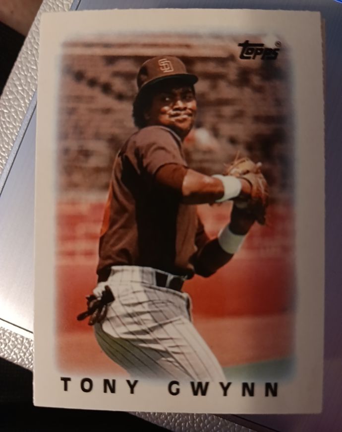 1986 Topps Major League Leaders Minis #65 Tony Gwynn — front