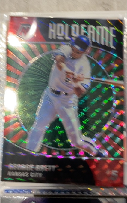 2022 Panini Mosaic #HF-4 George Brett Holofame Green Mosaic — front