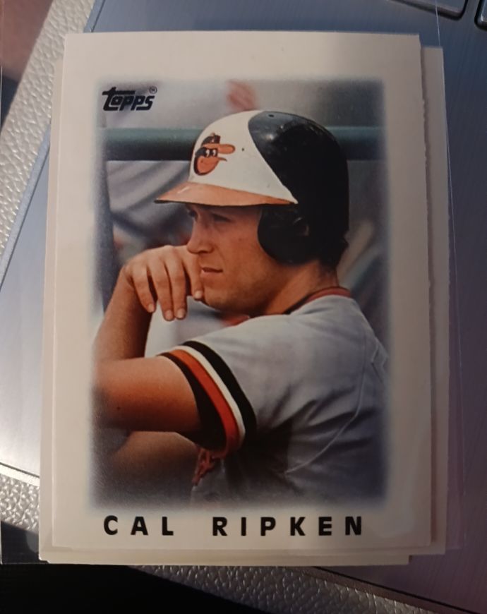1986 Topps Mini League Leaders #2 Cal Ripken Jr. — front