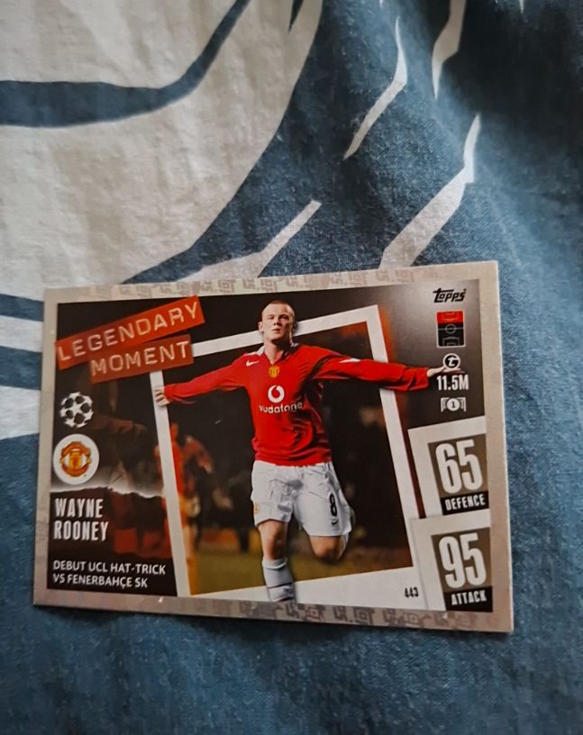 2023-24 Topps Match Attax UEFA #443 Wayne Rooney Legendary Moment — front