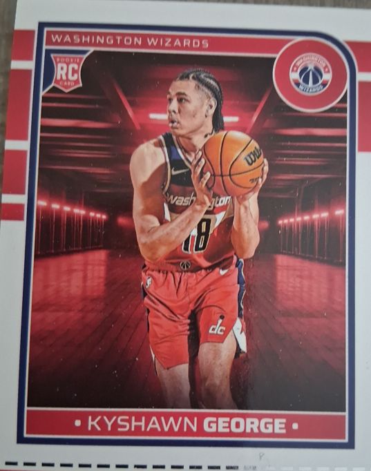 2024-25 Panini NBA Hoops #254 Kyshawn George RC Washington Wizards — front