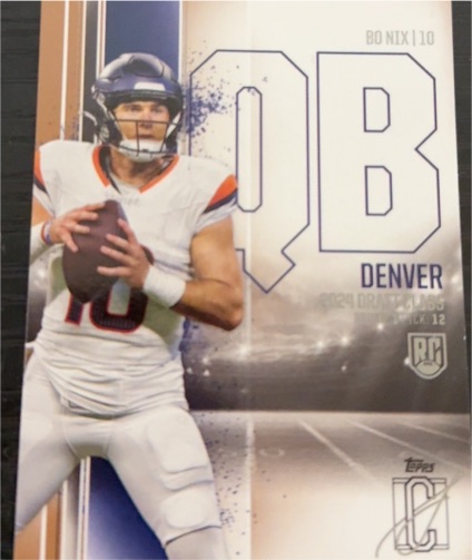 2024 Topps Signature Class Bo Nix #100 — front