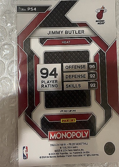 2023-24 Panini Prizm Monopoly #PS4 Jimmy Butler — front