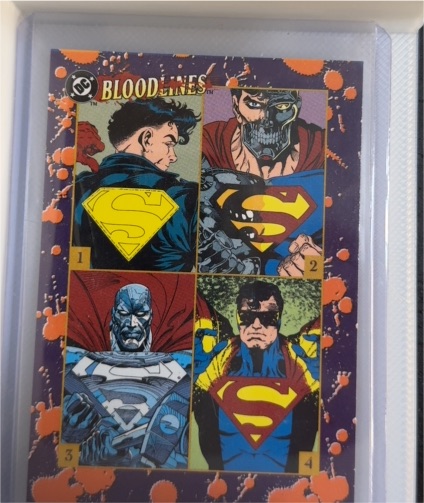 1993 Skybox Bloodlines Promo Card #NNO Superman — front