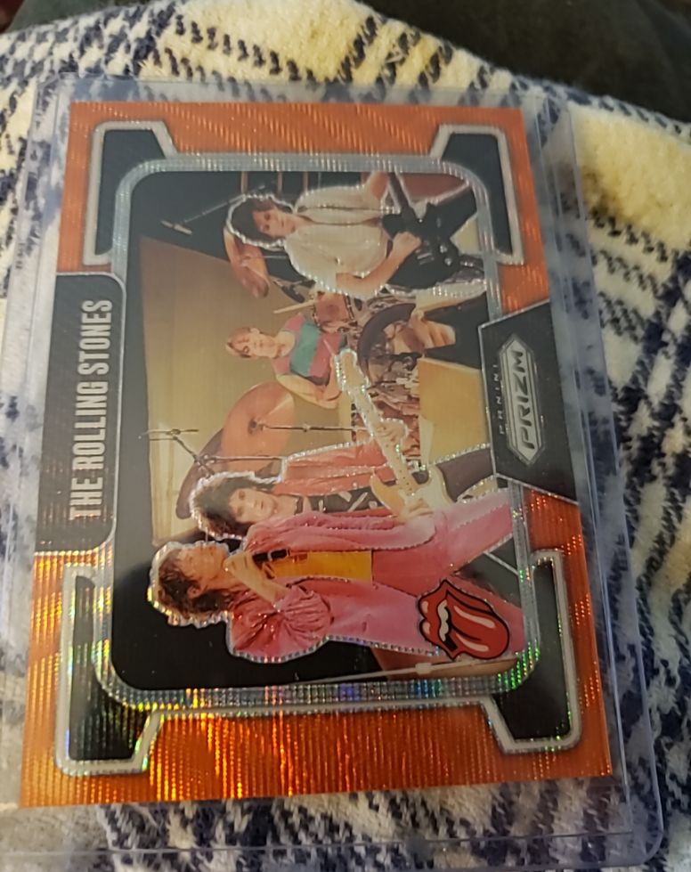 2025 Panini Prizm #68 The Rolling Stones Orange Wave — front