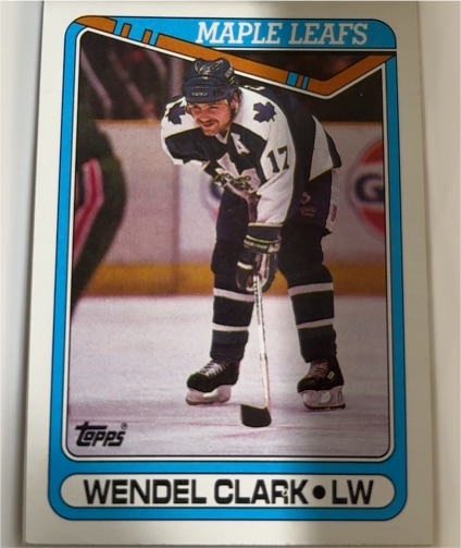 1990-91 Topps #79 Wendel Clark Toronto Maple Leafs — front