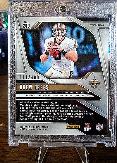 2024 Panini Prizm #209 Drew Brees — back
