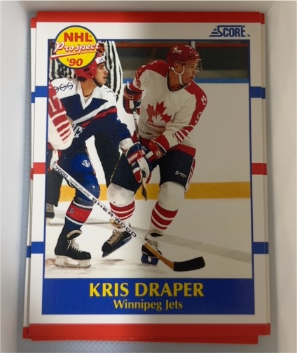1990-91 Score #404 Kris Draper Winnipeg Jets — front