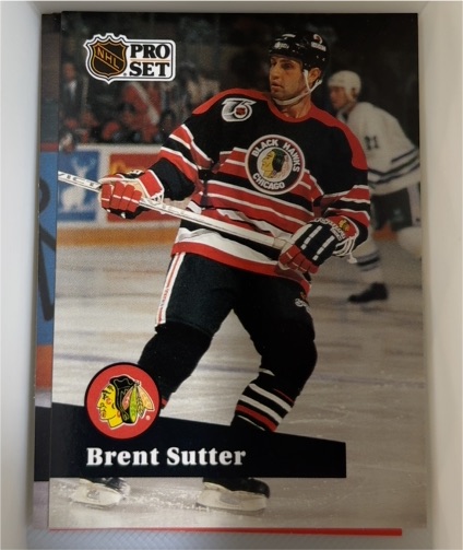 1991 Pro Set #374 Brent Sutter — front