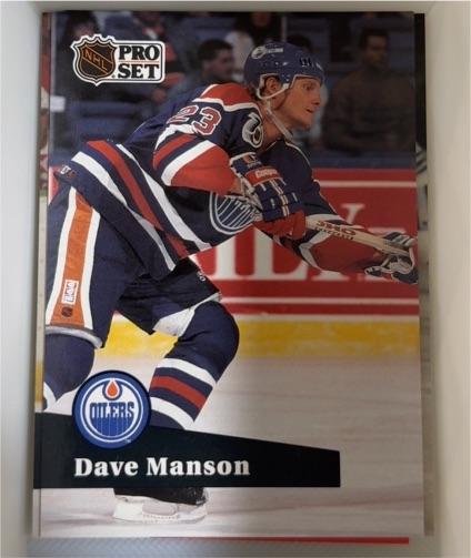 1991 Pro Set #389 Dave Manson — front