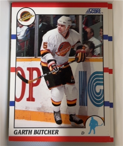 1990-91 Score #18 Garth Butcher — front