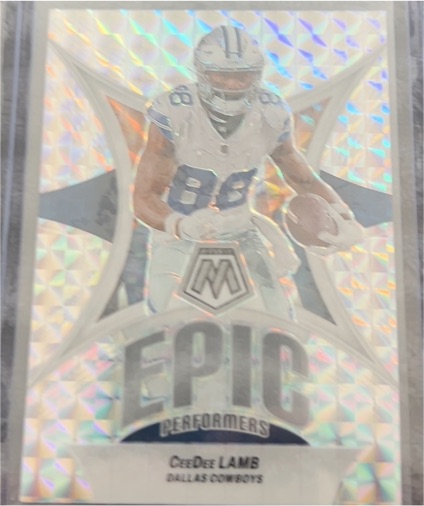 2024 Panini Mosaic Epic Performers Silver Mosaic Prizm #EP-CDL CeeDee Lamb — front