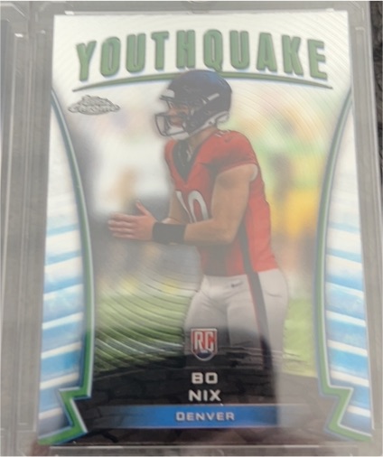 2024 Topps Chrome #Y-16 Bo Nix Youthquake Denver Broncos — front