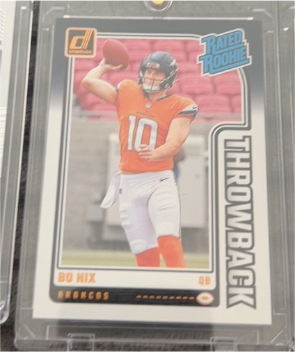 2024 Panini Donruss #46 Bo Nix Rated Rookie Throwback — front