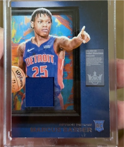 2023-24 Panini Court Kings #DSM-SAS Marcus Sasser Debut Showcase Memorabilia — front