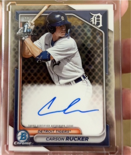 2024 Bowman Chrome #CPA-CR Carson Rucker — front