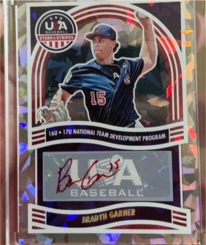 2024 Panini USA Baseball Stars & Stripes 16U-17U National Team Development Program Bradyn Garner — front
