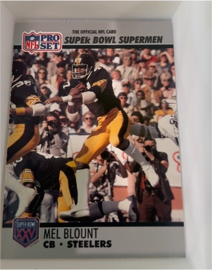 1990 Pro Set Super Bowl Supermen #101 Mel Blount — front