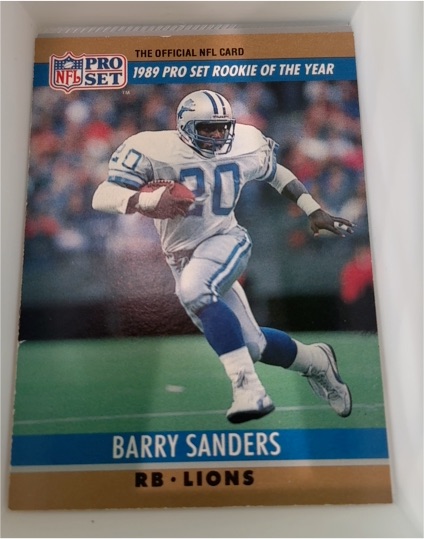 1990 Pro Set #1 Barry Sanders — front