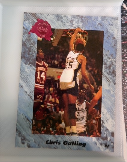 1991 Classic Four Sport Draft Picks #158 Chris Gatling — front
