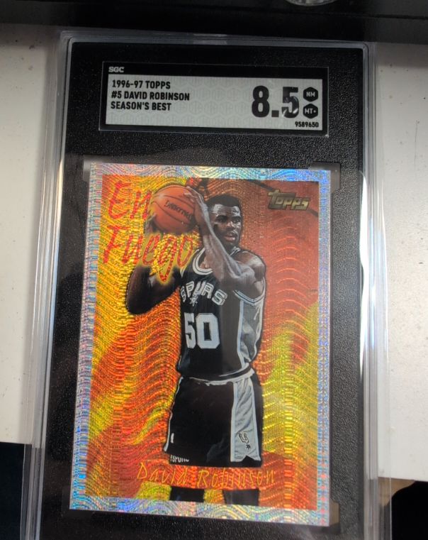 1996-97 Topps #5 David Robinson Season's Best En Fuego — front