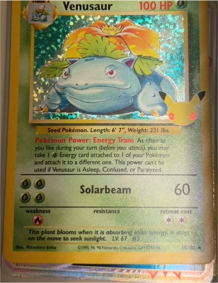 2016 Pokémon Celebrations #15 Venusaur — front