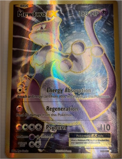 2016 Pokémon TCG XY Evolutions #103 Mewtwo EX — front