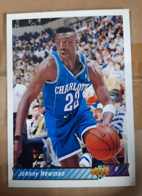 1992-93 Upper Deck #202 Johnny Newman Charlotte Hornets — front