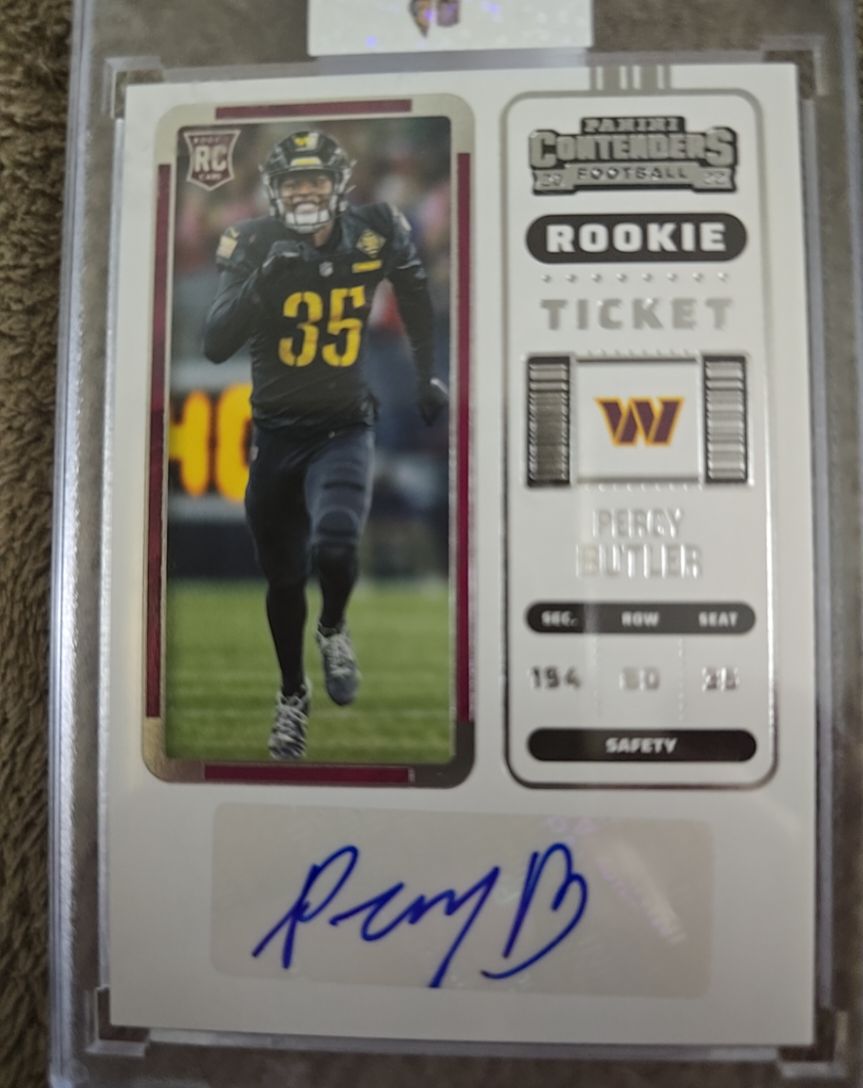 2022 Panini Contenders #205 Percy Butler Rookie Ticket Auto — front