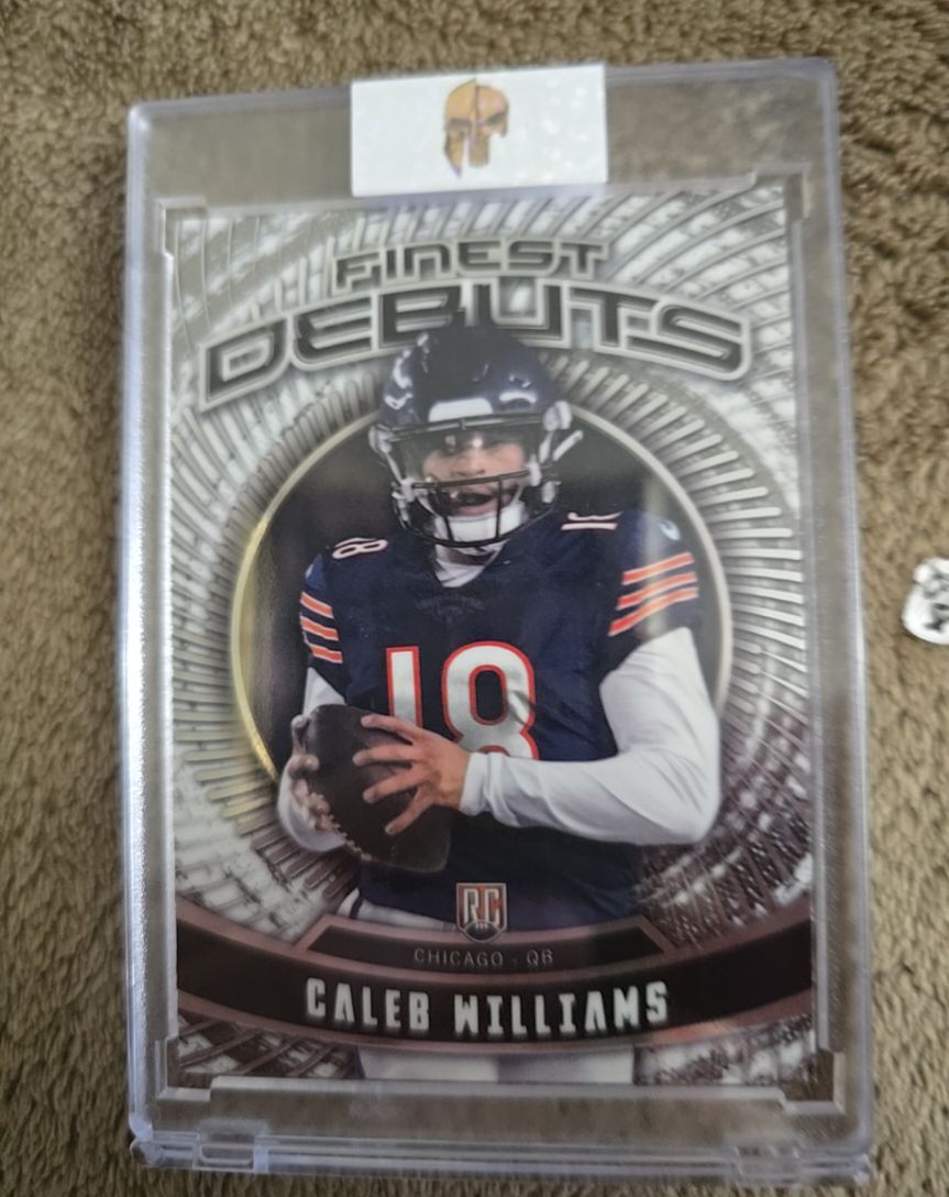 2024 Topps Finest #D-2 Caleb Williams Finest Debuts Rookie Card — front