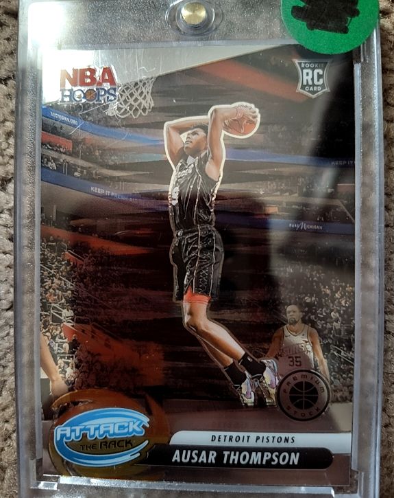 2023-24 Panini NBA Hoops Premium Stock #5 Ausar Thompson Attack The Rack Rookie — front