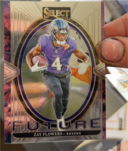 2024 Panini Select #17 Zay Flowers Future Insert Baltimore Ravens — front