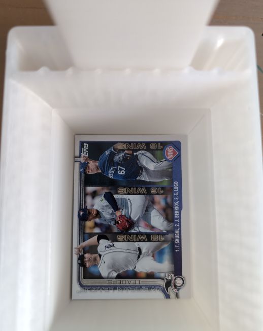 2025 Topps #151 American League Leaders Wins Tarik Skubal/Jose Berrios/Seth Lugo — front