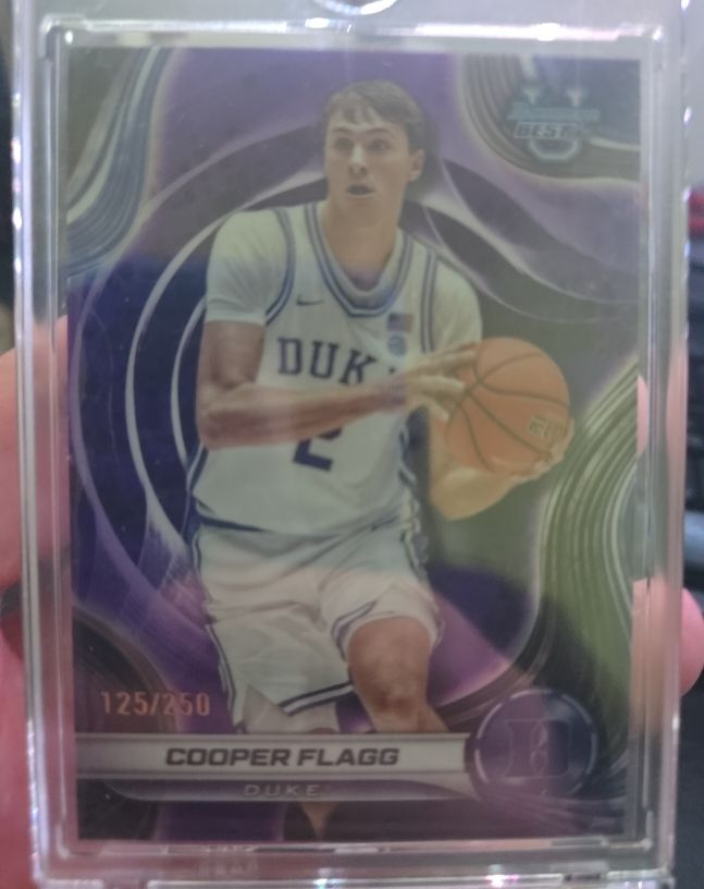 2024-25 Bowman Best University #16 Cooper Flagg Purple Refractor — front