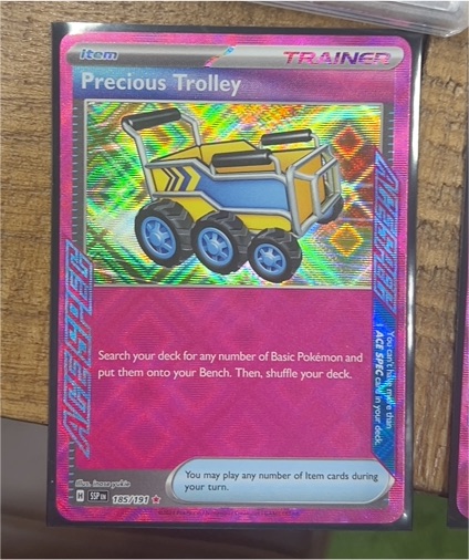 2023 Pokémon SV08: Surging Sparks #185 Precious Trolley — front