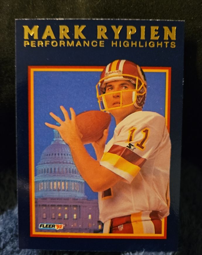 1992 Fleer #9 Mark Rypien Performance Highlights — front