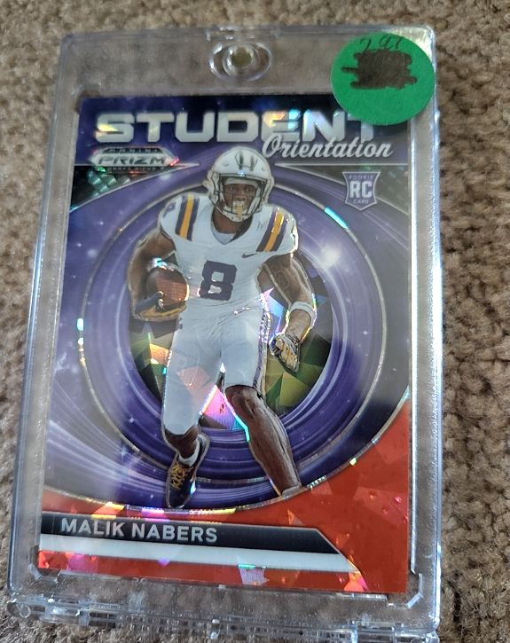 2024 Panini Prizm Draft Picks Student Orientation Red Ice #SO-MN Malik Nabers — front