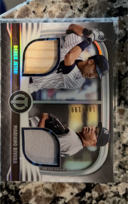 2022 Topps Tribute Dual Player Relics #DR2 Derek Jeter / Mariano Rivera — front