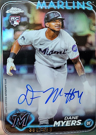 2024 Topps Chrome RC Dane Myers — front