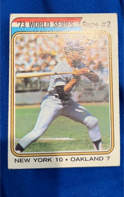 1974 Topps #473 '73 World Series Game #2 Willie Mays — front