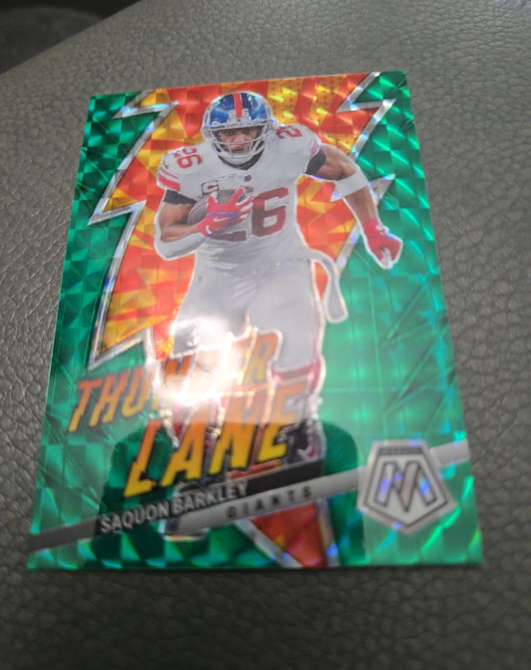 2023 Panini Mosaic Thunder Lane #TL-SB Saquon Barkley — front