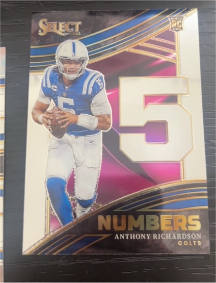 2023 Panini Select - Select Numbers Anthony Richardson #NMB-ARI (RC) Colts — front